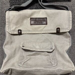 Abercrombie & Fitch Cream Canvas Backpack